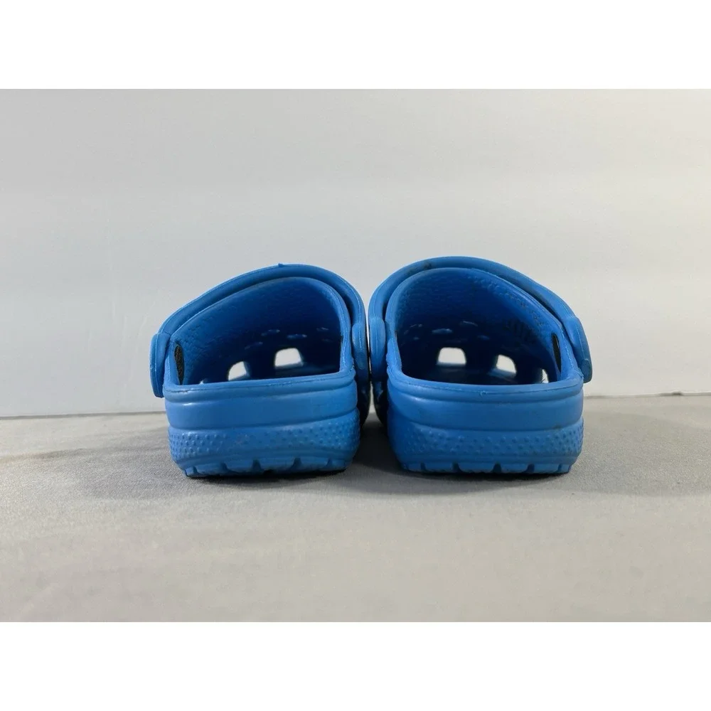 Crocs Iconic Comfort Blue Classic Clog Kids Size 8 Has Wear